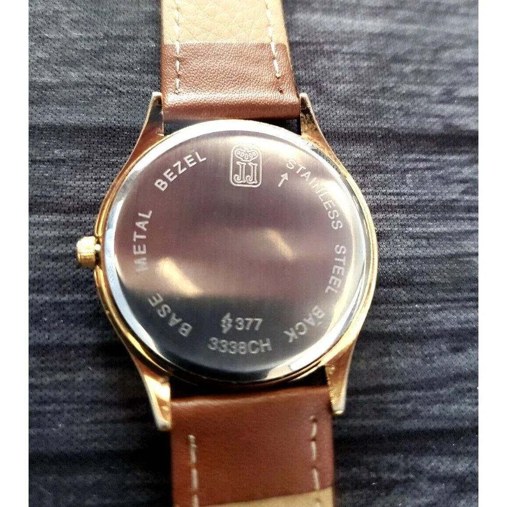 Rare Vintage‎ Jules Jurgensen Gold Men’s 377 Champaign Diamond Dial Wristwatch!